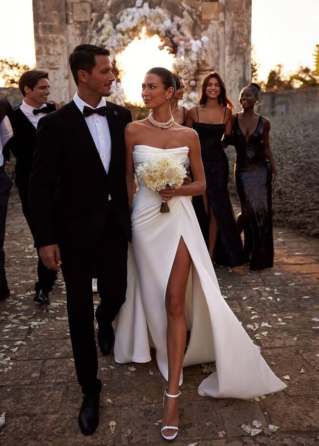 Model wearing a Milla Nova gown
