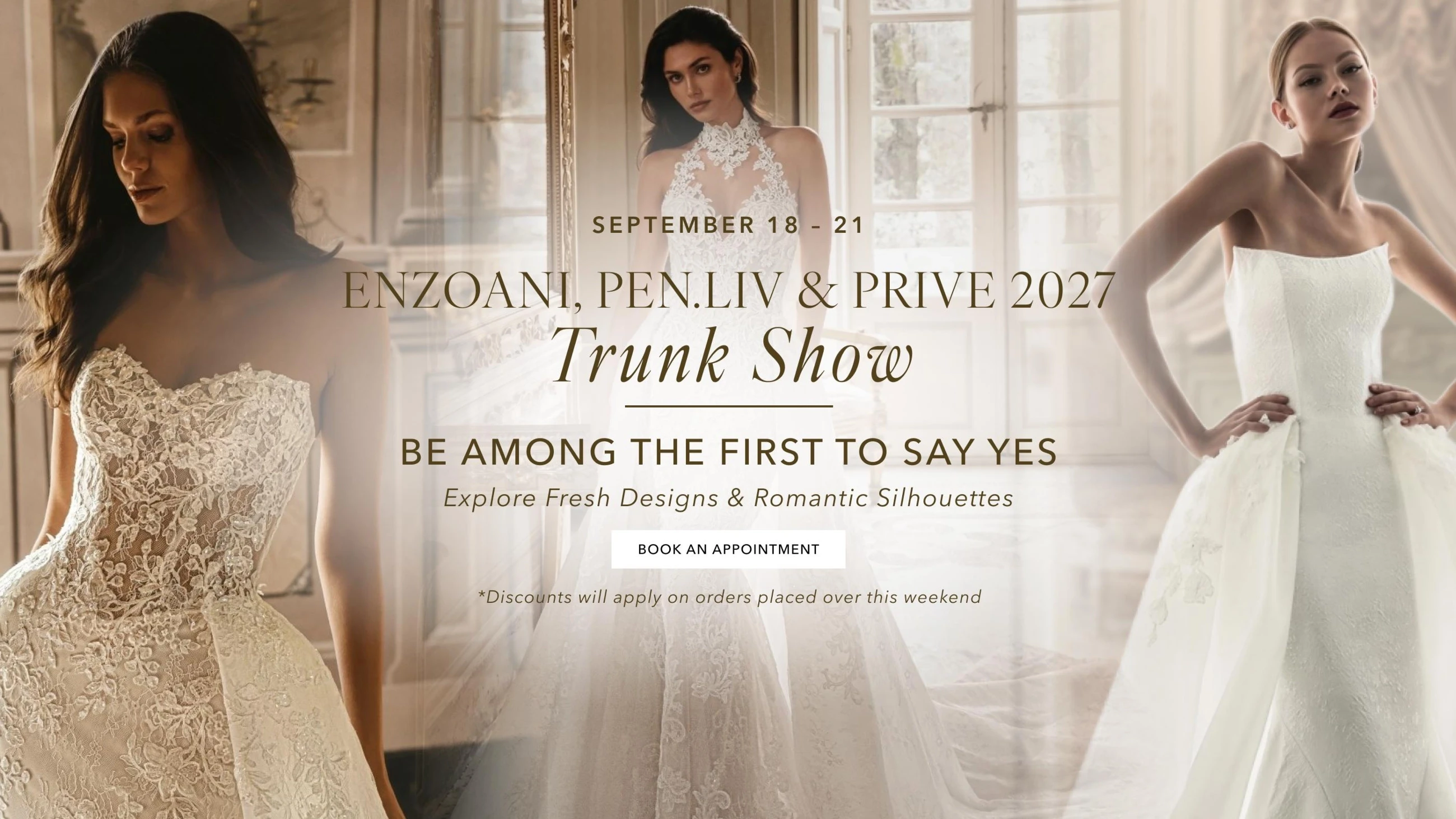 Enzoani, PEN·LIV & Privé 2027 Trunk Show